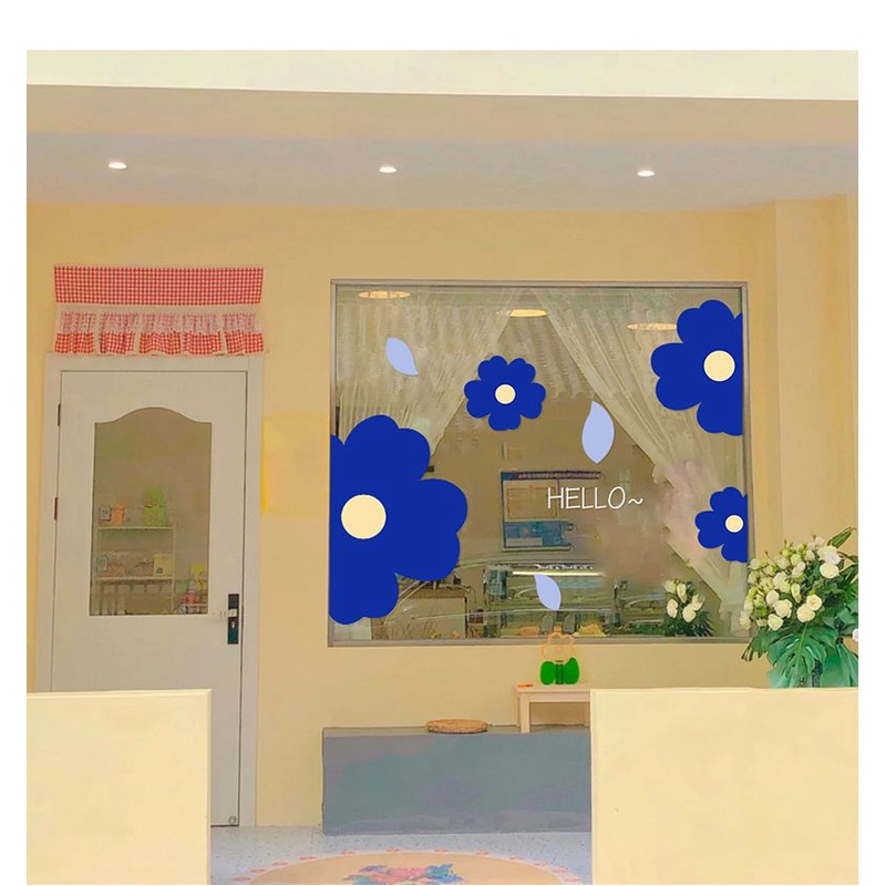 ins-สติกเกอร์แฟชั่น-ลายดอกไม้-สีฟ้า-สําหรับตกแต่งกระจก-ประตู-หน้าต่าง-ร้านกาแฟ-ชา-นม