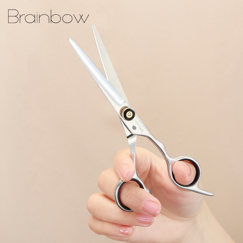 brainbow-6-กรรไกรตัดผม-ฟันแบน-ใบมีดตัด-บาง-เครื่องมือจัดแต่งทรงผม-กรรไกรตัดผม-ร้านทําผม