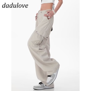 DaDulove💕 New American Ins Thin Section Multi-pocket Overalls Niche High Waist Large Size Wide Leg Pants Trousers