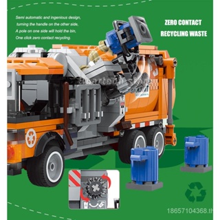 ของเล่นตัวต่อเลโก้ รถบรรทุก รถถังขยะ รถวิศวกรรม สําหรับเด็ก ZAUH NJ7Z