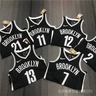 เสื้อกีฬาบาสเก็ตบอล NBA Brooklyn Nets ครบรอบ 75 ปี สีดํา # 7 Harden 13 Irving 11 445962