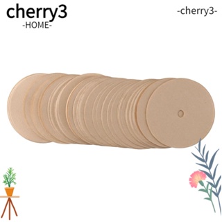 Cherry3 กระดาษกรองกาแฟ ทรงกลม 3.75 นิ้ว แบบใช้แล้วทิ้ง พร้อมรู สีไม้ธรรมชาติ 400 ชิ้น