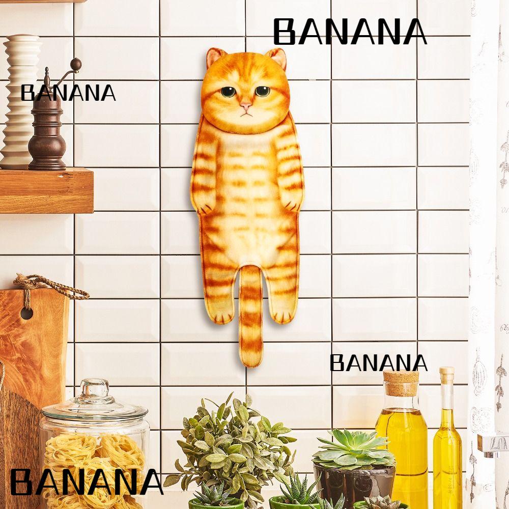 banana1-ผ้าขนหนู-ลายแมวน่ารัก-สําหรับตกแต่งบ้าน-ห้องน้ํา-ห้องครัว