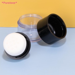 Purelove&gt; กล่องแป้งพัฟ ฟองน้ําเห็ด แบบพกพา พร้อมกระจกแต่งหน้า Diy