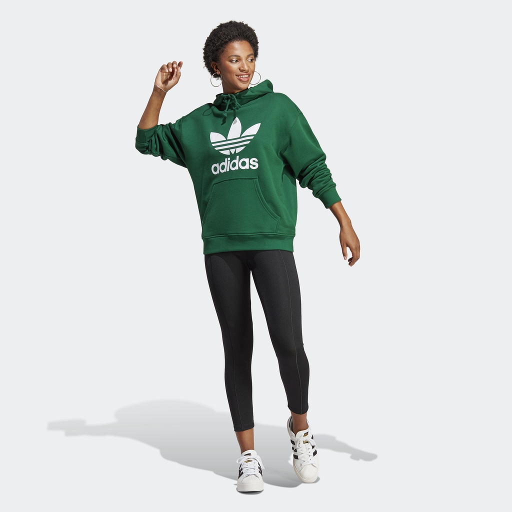 adidas-ไลฟ์สไตล์-เสื้อฮู้ด-trefoil-ผู้หญิง-สีเขียว-ib7433
