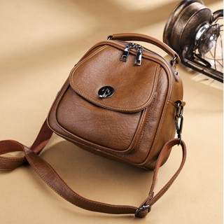 พร้อมส่ง กระเป๋าเป้สะพายหลัง กระเป๋าสะพายไหล่ แบบนิ่ม ขนาดเล็ก สไตล์เกาหลี สําหรับผู้หญิง 2023 JTIJ