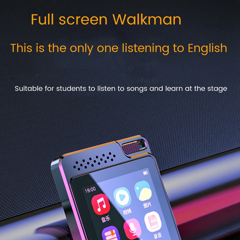 เครื่องเล่นเพลง-mp3-บลูทูธ-5-0-หน้าจอสัมผัส-อเนกประสงค์-mp4-พร้อม-fm-e-book-บันทึก-16g