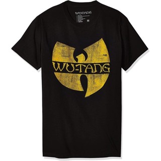 ผู้ชาย FEA Mens Wu Tang Clan Classic Yellow Logo T-Shirt discount เสื้อยืด