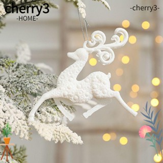 Cherry3 จี้พลาสติก รูปเกล็ดหิมะ สําหรับตกแต่งต้นคริสต์มาส 2023 2 ชิ้น