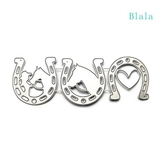 Blala แผ่นแม่แบบโลหะ ตัดลายม้า สําหรับตกแต่งสมุดภาพ DIY