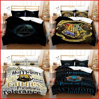 Fash Harry Potter 3in1 ชุดเครื่องนอน ผ้าปูที่นอน ผ้าห่ม ห้องนอน ล้างทําความสะอาดได้ สะดวกสบาย