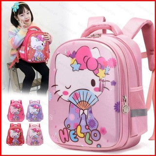 Fash Sanrio กระเป๋าเป้สะพายหลัง กันน้ํา ความจุขนาดใหญ่ ลายการ์ตูน Hello Kitty อเนกประสงค์ 1-2 ถุง