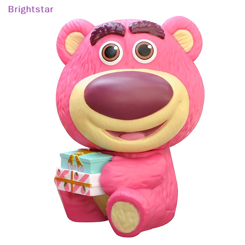 brightstar-โมเดลตุ๊กตาการ์ตูนหมีสตรอเบอร์รี่น่ารัก-แฮนด์เมด-สําหรับตกแต่งภายในรถยนต์