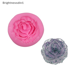 [Brightnessdin1] แม่พิมพ์ซิลิโคนเรซิ่น รูปดอกกุหลาบ สําหรับทําเครื่องประดับ ช็อคโกแลต เค้ก 1 ชิ้น