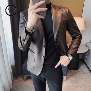 Dark Series 36B5 X6064PG9225 เสื้อแจ็กเก็ตหนัง ทรงสลิมฟิต คุณภาพสูง สีดํา เหมาะกับฤดูใบไม้ร่วง ฤดูหนาว สําหรับผู้ชาย