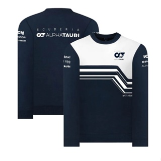 ใหม่ล่าสุด เสื้อยืดแขนยาว ลายทีมแข่งขัน F1 Racing Jersey + Scuderia AlphaTauri F1 Racing 2022 แฟชั่นฤดูร้อน สําหรับผู้ชาย และผู้หญิง 2022