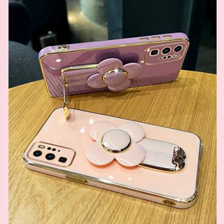 เคสโทรศัพท์มือถือแบบนิ่ม ลายดอกทานตะวัน หมุนได้ พร้อมขาตั้ง สีวาว สําหรับ Samsung A52s 5G A72 A52 A32 A22 A12 A02 A02s
