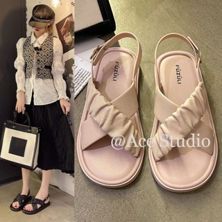 Ace Studio รองเท้าผู้หญิง รองเท้าแตะลิ่ม ผญ แฟชัน รองเท้าหัวโต23040701 สวย Chic High quality Stylish B28G0CH 37Z230910