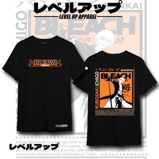 เสื้อยืดผ้าฝ้ายพิมพ์ลายAnime Shirt Ichigo Kurosaki Bleach