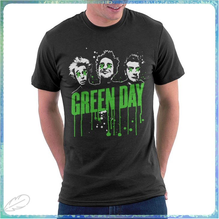 qzสินค้าขายดี-ผ้าฝ้ายแฟชั่น-เสื้อยืด-พิมพ์ลายวง-green-day-greenday-band-แฟชั่นสําหรับผู้ชาย