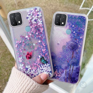 เคสโทรศัพท์มือถือแบบใส มีทรายไหล แต่งกลิตเตอร์ ระยิบระยับ สําหรับ OPPO A17 A17K A16S A15S A16K A54 A55 A57 A74 A94 A93 A95 A73 A96 A76 A31 A53 A52 A9 A5 2020 A5S A3S A91 F5 F7 F9 F11