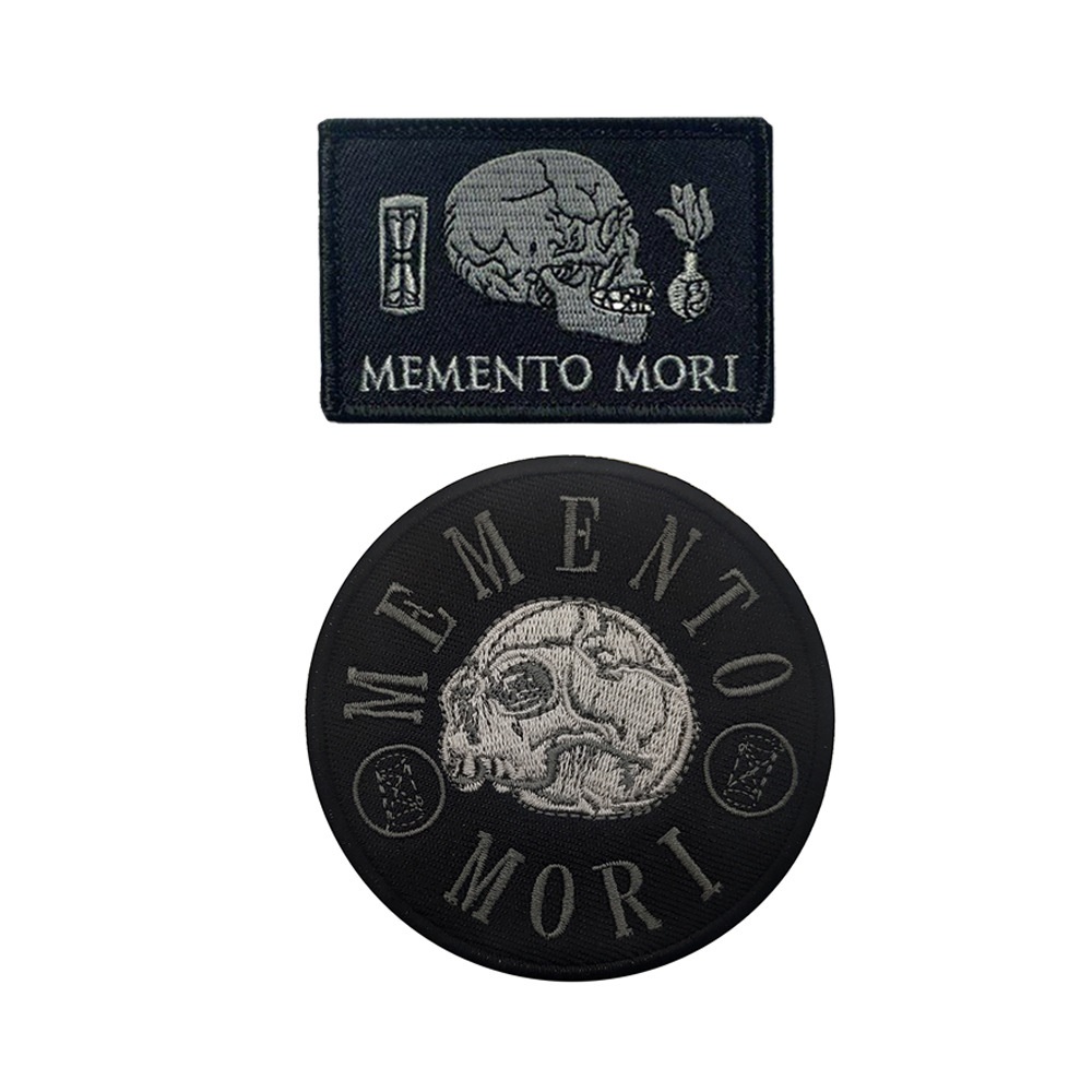 แผ่นแพทช์-ปักลาย-memento-mori-สําหรับติดตกแต่งเสื้อผ้า