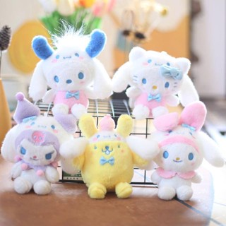 SANRIO พวงกุญแจ จี้ตุ๊กตาการ์ตูนอนิเมะ Kuromi Mymelody Cinnamoroll Pom Pom Purin Pochacco 5 แบบ สําหรับเด็กผู้หญิง