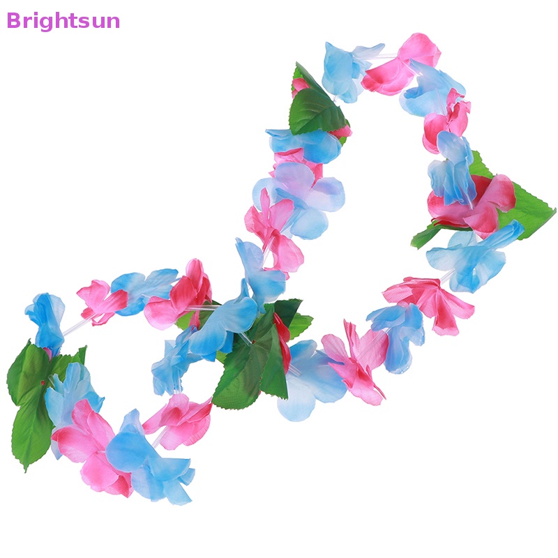 brightsun-4-ชิ้น-เซต-ดอกไม้ฮาวาย-leis-พวงมาลัยสร้อยคอ-diy-ตกแต่งชุดแฟนซีปาร์ตี้ใหม่