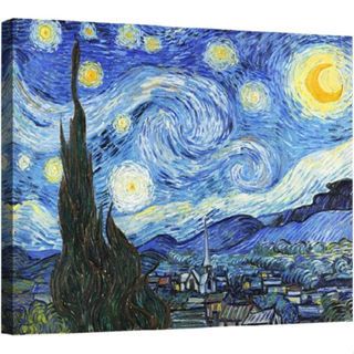 Eliteart-starry Night By Vincent Van Gogh ภาพจิตรกรรมบนผ้าใบ สําหรับติดตกแต่งผนังบ้าน 0303