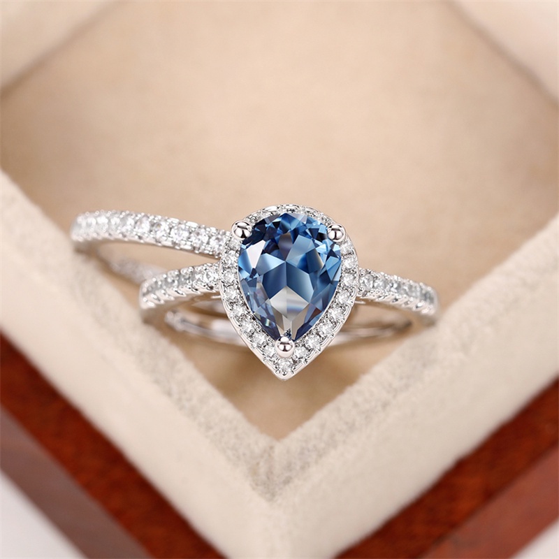 ชุดแหวนแต่งงาน-เงิน-925-ประดับเพทาย-สีฟ้าลูกบาศก์-หรูหรา-เครื่องประดับแฟชั่น-สําหรับผู้หญิง