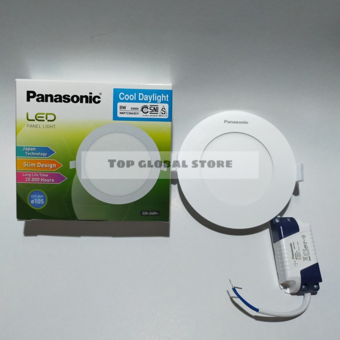 แผงไฟ Led ทรงกลม 8W 8W 8WATT 8WATT PANASONIC | Shopee Thailand