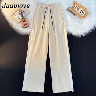 DaDulove💕 New Korean Version of Ins Striped Casual Pants Womens High Waist Loose Sports Pants Jogging Pants