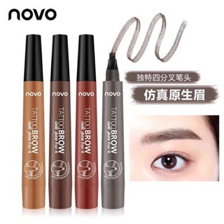 ❤️❤️ ดินสอเขียนคิ้ว หัวแปรง 4 แฉก NOVO Tattoo Brow Tint My 4 - Tip Brow 5g