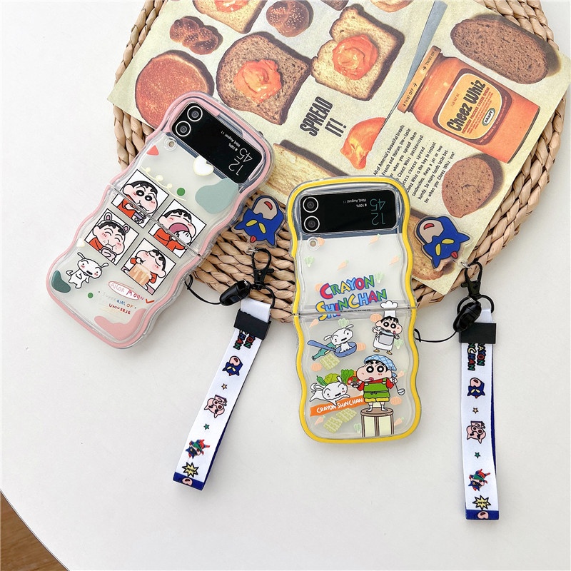 เคสโทรศัพท์มือถือแบบแข็ง-กันกระแทก-ลายการ์ตูนชินจังน่ารัก-สําหรับ-samsung-galaxy-z-flip-4-5g-z-flip-3