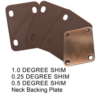 New Arrival~Guitar Neck Shims Metal Plastic Replacement &backing Plate 0.25 Degree