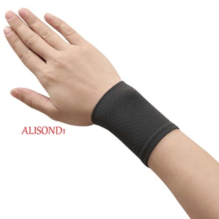 Alisond1 ปลอกแขน ผ้าเรยอน ระบายอากาศ ระบายความร้อน กลางแจ้ง สําหรับผู้ชาย ผู้หญิง เล่นกีฬา สายรัดข้อมือ