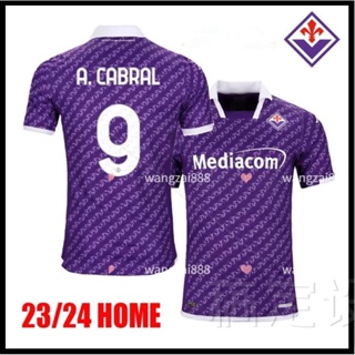 เสื้อกีฬาแขนสั้น ลายทีมชาติฟุตบอล Fiorentina BIRAGHI 2023 BONAVENTURA SAPONARA 23-24 ชุดเหย้า สําหรับผู้ชาย