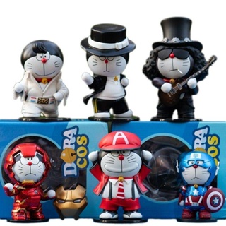 โมเดลฟิกเกอร์ การ์ตูน Doraemon Doraemon cos Maxon Thor Elvis Elvis แฮนด์เมด ของเล่นสําหรับเด็ก