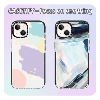 Casetify เคสโทรศัพท์มือถือแบบนิ่ม ใส กันกระแทก ลายภาพวาดหมึกสี สําหรับ IPhone 14 13 12 Pro Max 11 Pro Max