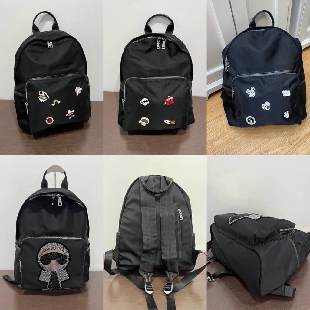 ส่งฟรี-กระเป๋าเป้-กระเป๋าสะพายหลัง-nylon-backpack-unisex-ผ้าไนล่อน-พรีเมียม-แฟชั่นเกาหลี-แท้-100-กระเป๋านักเรียนhot