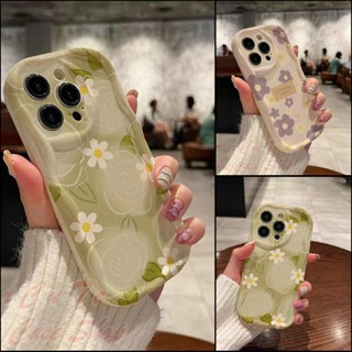 เคส Samsung A14 A13 A12 A11 A04 A04S A03 A03S A02 A02S A73 A71 A54 A53 A52 A52S A51 A50 A50S A34 A33 A32 A31 A30 A30S A24 A23 A22 A21S A20 A10S M12 M11 M02 4G 5G 3D Relief Wave Frame Flowers Soft Case