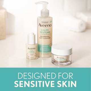 ✅พร้อมส่ง✅แท้ Aveeno Calm + Restore Nourishing Oat Cleanser 232ml, Triple Oat Serum 30ml Restore Oat Gel Moisturizer 48g