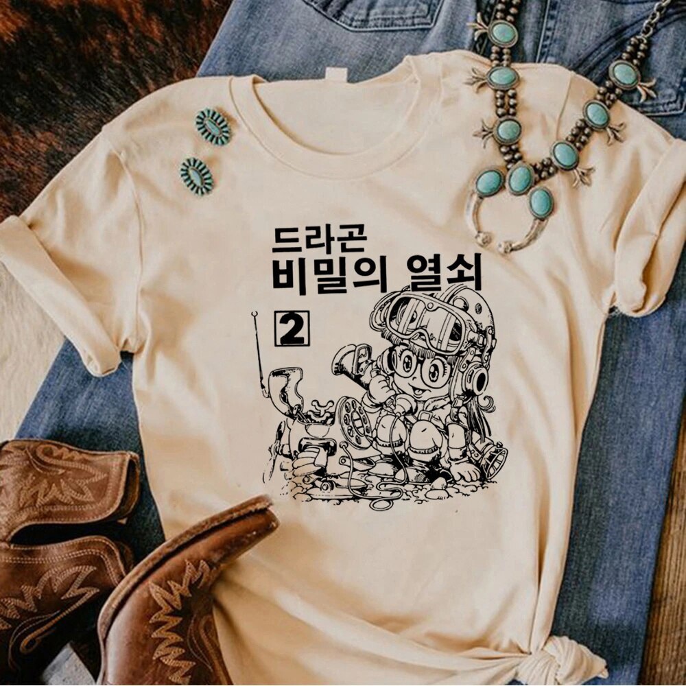 เสื้อยืด-พิมพ์ลายกราฟฟิคอาราเล่-ออกแบบดี-สําหรับผู้หญิง