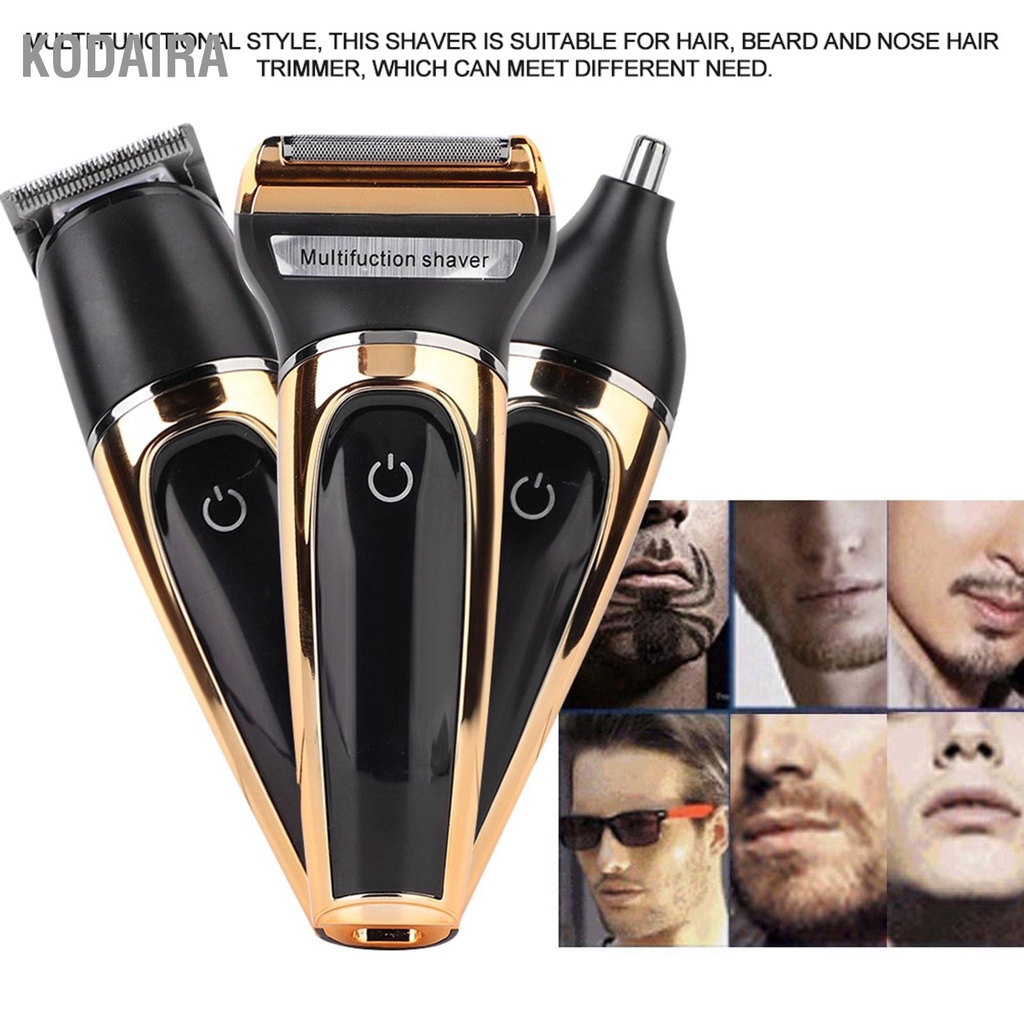 kodaira-surker-มัลติฟังก์ชั่น-3-in-1-เครื่องโกนหนวดไฟฟ้าเคราทริมเมอร์ที่แม่นยำการชาร์จ-usb