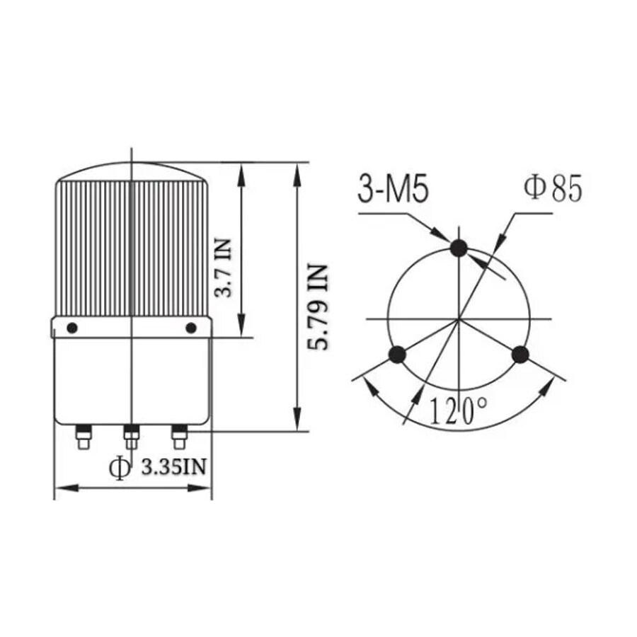 ไฟไซเรน-led-3-step-ไฟหมุน-ไฟสัญญาณ-ไฟฉุกเฉิน-ไฟไซเรนติดหลังคา-siren-led-a3-ไฟ-led-ปรับได้-3-สเต็บ-ใช้ไฟ-12-24v-ไฟฉุกเฉิน