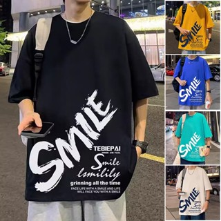 เสื้อยืดคอกลม แขนสั้น ทรงหลวม ระบายอากาศได้ดี สไตล์สตรีท คลาสสิก เหมาะกับฤดูร้อน สําหรับผู้ชาย