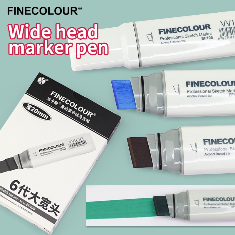 finecolour-ปากกามาร์กเกอร์-เส้นแอลกอฮอล์-กว้าง-20-มม-สําหรับวาดภาพระบายสี