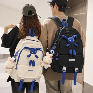 【พร้อมส่ง】กระเป๋าเป้สะพายหลัง กระเป๋านักเรียน ความจุสูง สีตัดกัน สไตล์ญี่ปุ่น สําหรับผู้หญิง