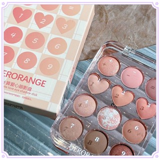 Herorange พาเลตต์อายแชโดว์ กลิตเตอร์ เนื้อแมตต์ กันน้ํา ติดทนนาน 12 สี