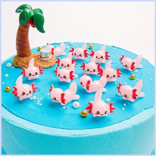 Axolotl ฟิกเกอร์เรซิ่น รูปสัตว์จิ๋ว 30 ชิ้น DIY